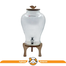 کلمن شیشه ای پاشاسازه پایه چوب مدل آنتالیا