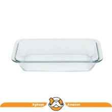 تابه پیرکس مستطیل لیمون ظرفیت 1.7 لیتر