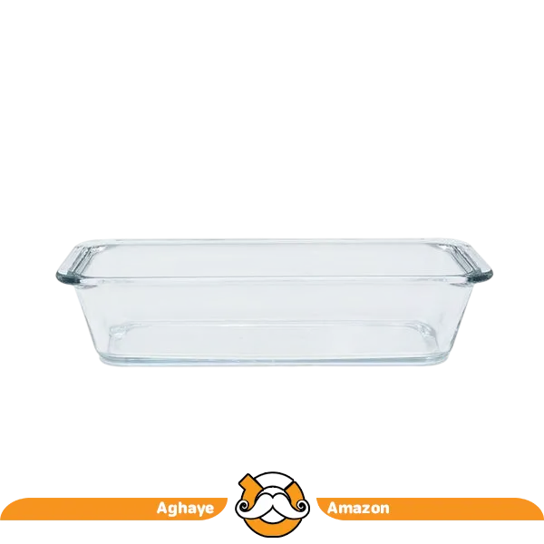 تابه پیرکس مستطیل لیمون ظرفیت 1.7 لیتر