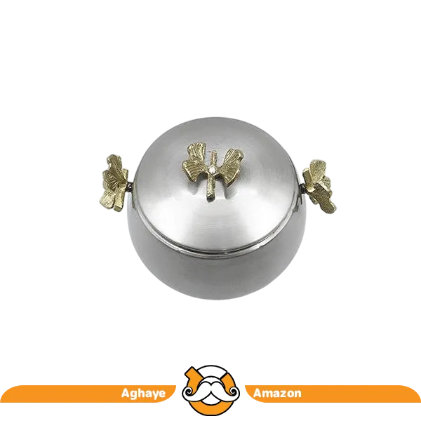 قندان درب دار پیوتر طرح پروانه کد P5082