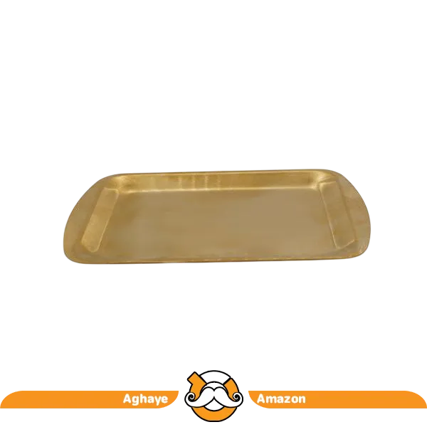 دیس مستطیل طلایی سایز 24*207*15