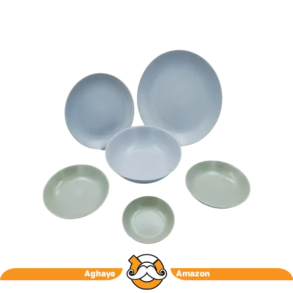 سرویس بشقاب رنگی M ابری خاکی مات 2.5 کد 1026