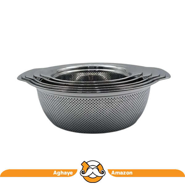 سرویس آبکش و لگن گرد یونیک دسته دار (5 پارچه)