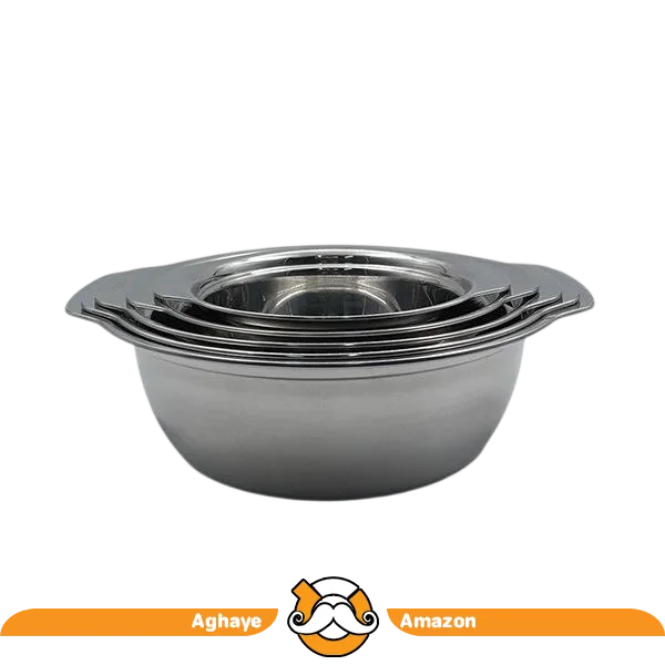 سرویس آبکش و لگن گرد یونیک دسته دار (5 پارچه)